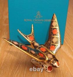 Royal Crown Derby Imari Swallow 1st Quality Gold Stopper Boxed