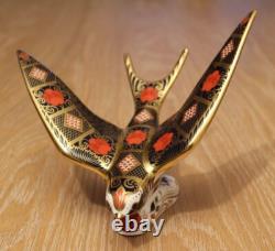 Royal Crown Derby Imari Swallow 1st Quality Gold Stopper Boxed