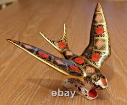 Royal Crown Derby Imari Swallow 1st Quality Gold Stopper Boxed 1128 SGB