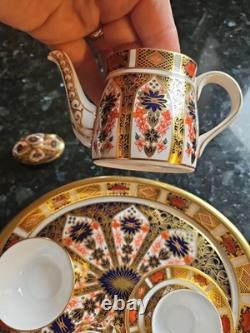 Royal Crown Derby Imari Vintage Miniature Teaset Tray 6 Pieces, 1128 Pattern