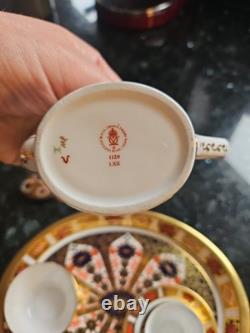 Royal Crown Derby Imari Vintage Miniature Teaset Tray 6 Pieces, 1128 Pattern
