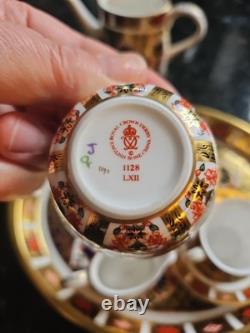 Royal Crown Derby Imari Vintage Miniature Teaset Tray 6 Pieces, 1128 Pattern