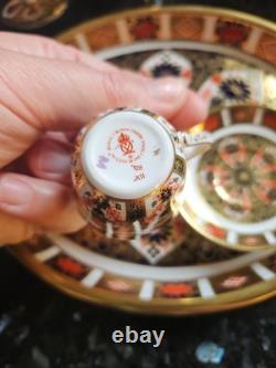 Royal Crown Derby Imari Vintage Miniature Teaset Tray 6 Pieces, 1128 Pattern