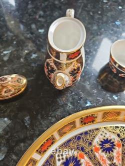 Royal Crown Derby Imari Vintage Miniature Teaset Tray 6 Pieces, 1128 Pattern