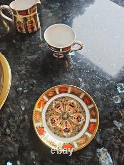 Royal Crown Derby Imari Vintage Miniature Teaset Tray 6 Pieces, 1128 Pattern