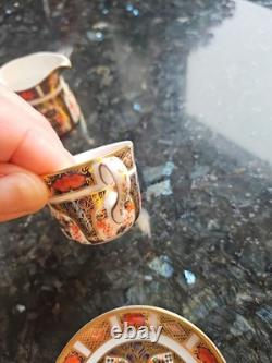 Royal Crown Derby Imari Vintage Miniature Teaset Tray 6 Pieces, 1128 Pattern