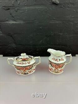 Royal Crown Derby Japan Kings Pattern Milk Jug 11 cm and Covered Sugar Bowl New