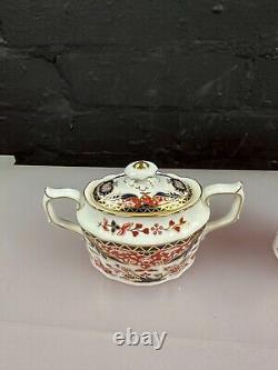 Royal Crown Derby Japan Kings Pattern Milk Jug 11 cm and Covered Sugar Bowl New