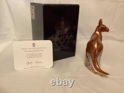 Royal Crown Derby Kangaroo Signature Limited Edition Paperweight