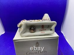 Royal Crown Derby Leopard Cub Paperweight 2012 Gold Stopper & Boxed