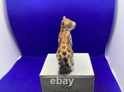 Royal Crown Derby Leopard Cub Paperweight 2012 Gold Stopper & Boxed