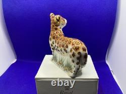 Royal Crown Derby Leopard Cub Paperweight 2012 Gold Stopper & Boxed