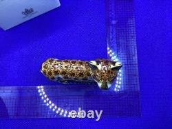 Royal Crown Derby Leopard Cub Paperweight 2012 Gold Stopper & Boxed