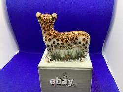 Royal Crown Derby Leopard Cub Paperweight 2012 Gold Stopper & Boxed