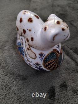 Royal Crown Derby Leopard Cub With Gold Stopper Certificate And Original Box