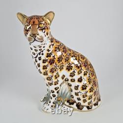 Royal Crown Derby Leopardess Paperweight Gold Stopper Boxed Mint