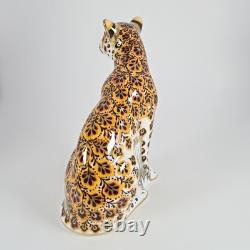 Royal Crown Derby Leopardess Paperweight Gold Stopper Boxed Mint