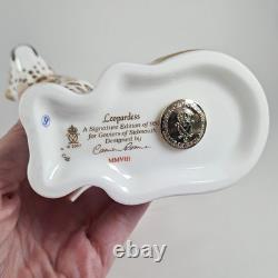 Royal Crown Derby Leopardess Paperweight Gold Stopper Boxed Mint