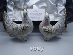 Royal Crown Derby Limited Edition Diamond Jubilee Doves Matching Pair 377/500