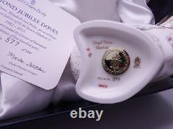 Royal Crown Derby Limited Edition Diamond Jubilee Doves Matching Pair 377/500