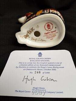 Royal Crown Derby Limited Edition Sinclair's English Spaniel, Boxed, Certificate