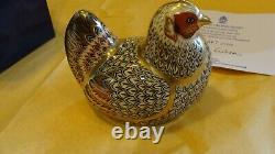 Royal Crown Derby, Limited edition Farmyard Hen, Paperweight. +certificate +Box