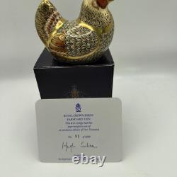 Royal Crown Derby, Limited edition Farmyard Hen, Paperweight. +certificate +Box