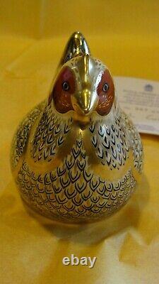Royal Crown Derby, Limited edition Farmyard Hen, Paperweight. +certificate +Box