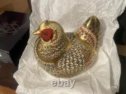 Royal Crown Derby Limited edition GOLD FARMYARD HEN BOXED PRISTINE! NO OFFERS