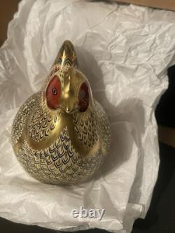 Royal Crown Derby Limited edition GOLD FARMYARD HEN BOXED PRISTINE! NO OFFERS