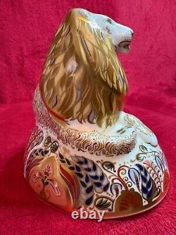 Royal Crown Derby Lion Large scale piece, 1st Quality & gold stopper BNIB