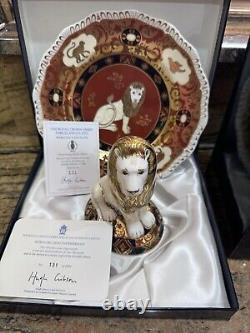 Royal Crown Derby Lion & Matching Plate