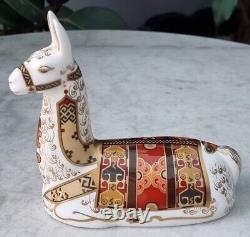 Royal Crown Derby'Llama' Animal Paperweight (Boxed) 1ST QUALITY Gold BUTTON -Z3