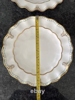 Royal Crown Derby Lombardy Fluted 25cm Dinner 2 Plates unused
