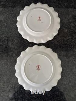 Royal Crown Derby Lombardy Fluted 25cm Dinner 2 Plates unused