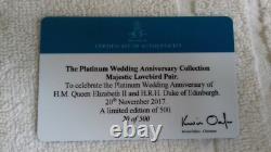 Royal Crown Derby Lovebirds Queen Elizabeth & Philip, Platinum Wedding Uk