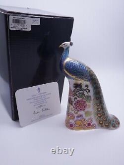 Royal Crown Derby Ltd Ed Designers' Choice Derby Peacock Paperweights 377/750