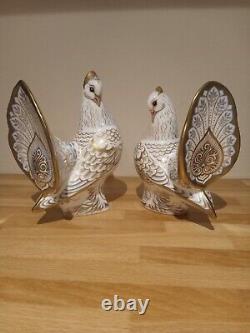 Royal Crown Derby Ltd. Ed. Diamond Jubilee Doves Elizabeth And Philip