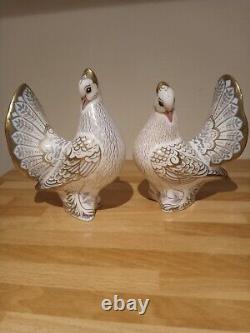 Royal Crown Derby Ltd. Ed. Diamond Jubilee Doves Elizabeth And Philip