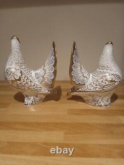 Royal Crown Derby Ltd. Ed. Diamond Jubilee Doves Elizabeth And Philip