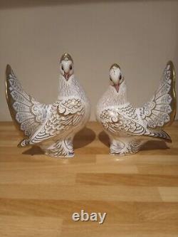 Royal Crown Derby Ltd. Ed. Diamond Jubilee Doves Elizabeth And Philip