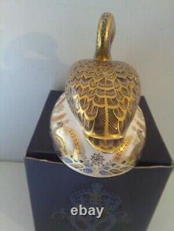 Royal Crown Derby Ltd Ed Golden Jubilee Black Swan Gold Stopper Boxed With Cert