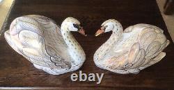 Royal Crown Derby Ltd Ed Pair Of Royal Swans'william' &'catherine'. 378/750 Ex