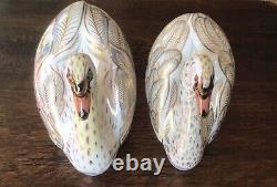 Royal Crown Derby Ltd Ed Pair Of Royal Swans'william' &'catherine'. 378/750 Ex