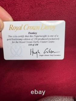 Royal Crown Derby Ltd Edition Donkey Paperweight with original Box & COA