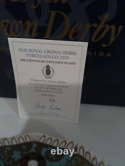 Royal Crown Derby LtdEdition Millennium Collection Unicorn PlateBoxedCertificate