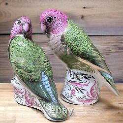 Royal Crown Derby Majestic Lovebird Pair Limited Edition 184/500 Damaged Box