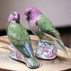 Royal Crown Derby Majestic Lovebird Pair Limited Edition 184/500 Damaged Box