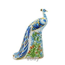 Royal Crown Derby Manor Peacock Paperweight