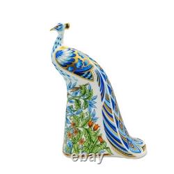 Royal Crown Derby Manor Peacock Paperweight